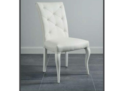 Chair White Design Classic Dining room chair Wood Dining room Style MOBILPIULUXURY